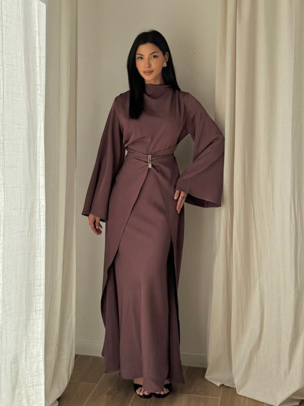 Nura drape maxi dress