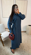 Avery Denim Wrap Maxi Dress