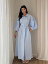 Elina Cotton Button Down Maxi Dress with Belt