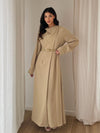 Aveline Asymmetric Belted Maxi Dress
