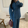 Rüya&Co Elaya Denim Set - Cotton Wrap Style - Oversized Premium Co Ord