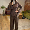 Rüya&Co Aurelia Tailored Top - Modest Belted Top - Linen Feel - Top Only