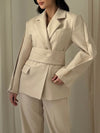 Tailored Belted Blazer – Structured Fit