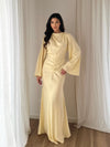 Elara Ruched Satin Maxi Dress