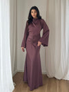 Elara Ruched Satin Maxi Dress