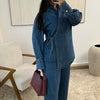 Rüya&Co Elaya Denim Set - Cotton Wrap Style - Oversized Premium Co Ord
